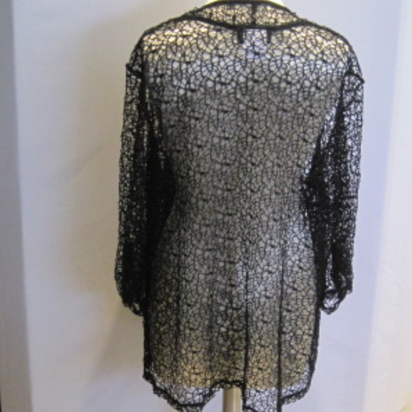 BALI Open Front Crochet Cardigan - Picture 2 of 4